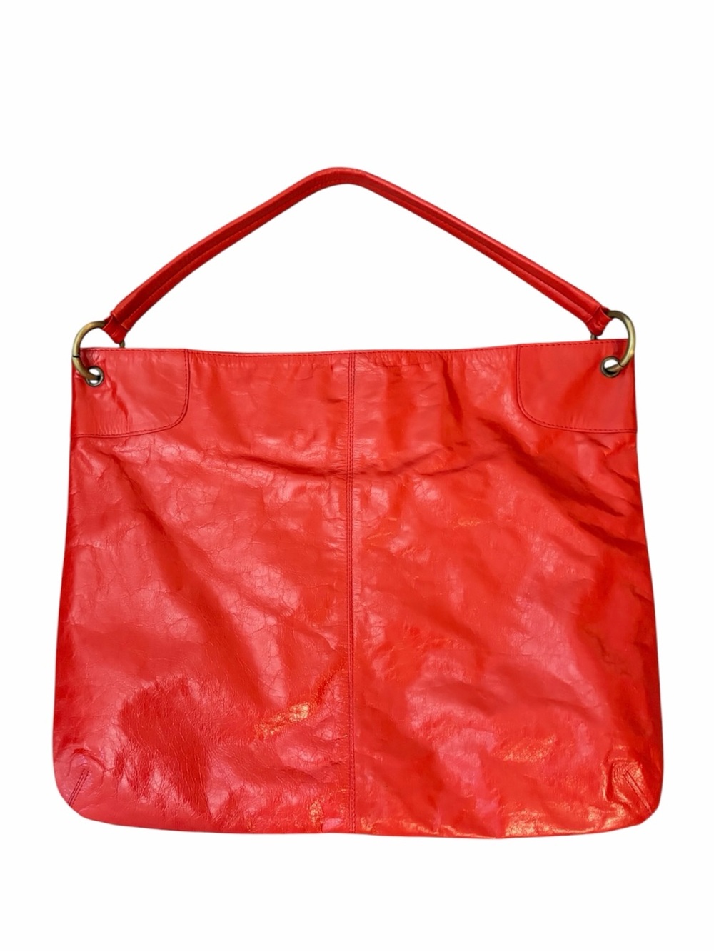 latico Statement Rust Orange Red Modern Minimalist Medium/Large Shoulder Bag
